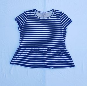 Rachel Roy Stripe/Lace Top